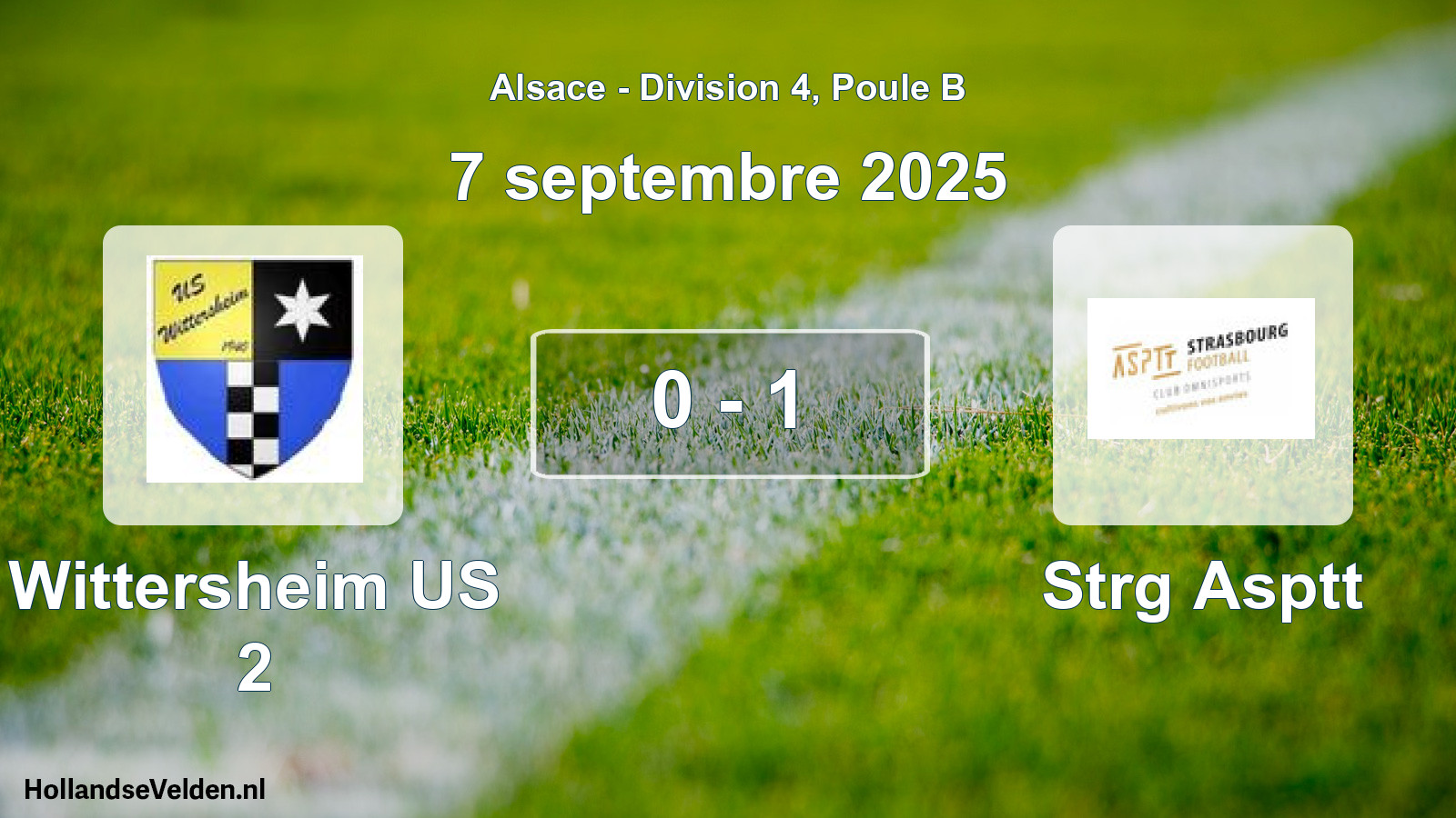 Gespeelde wedstrijd: Wittersheim US 2 - Strg Asptt 0 - 1 (7 september 2025)