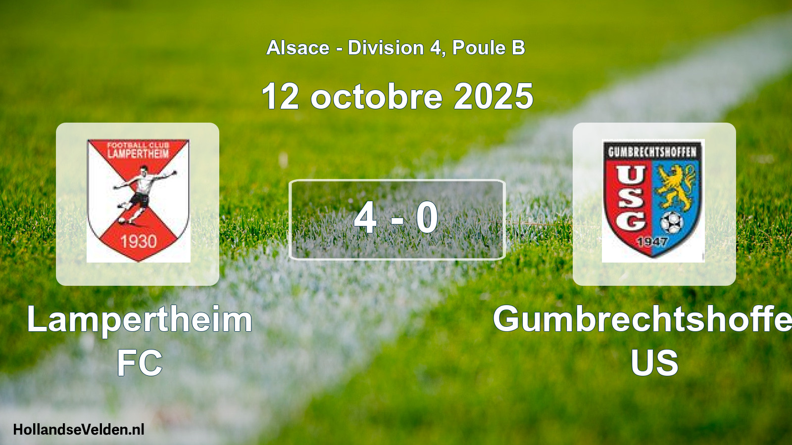 Total number of matches played: Lampertheim FC - Gumbrechtshoffen US 4 - 0 (12 October 2025)