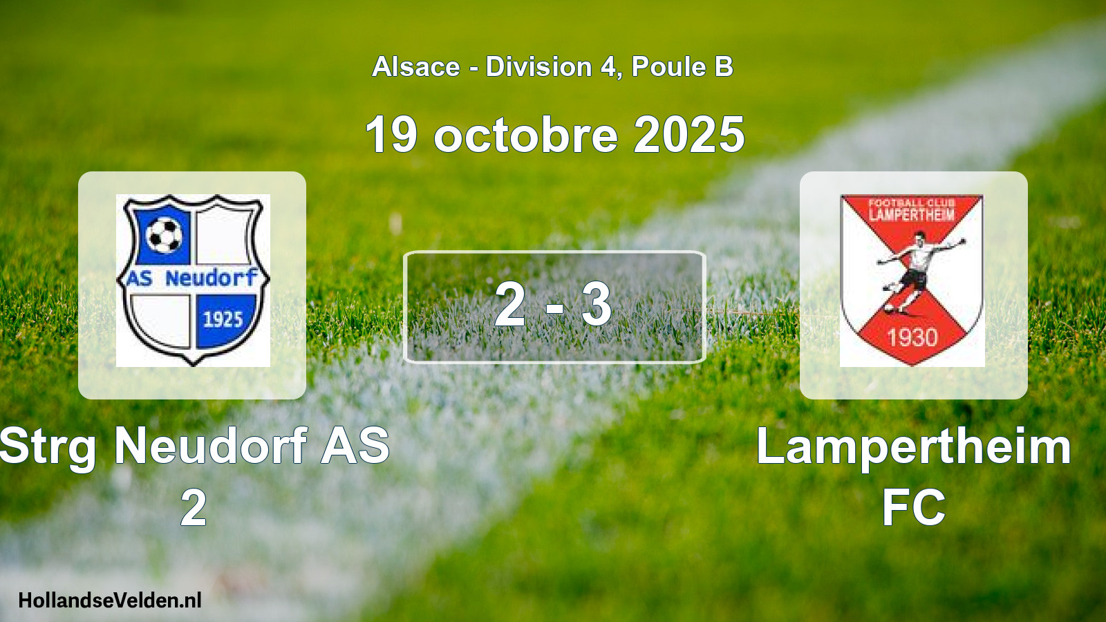 Total number of matches played: Strg Neudorf AS 2 - Lampertheim FC 2 - 3 (19 October 2025)