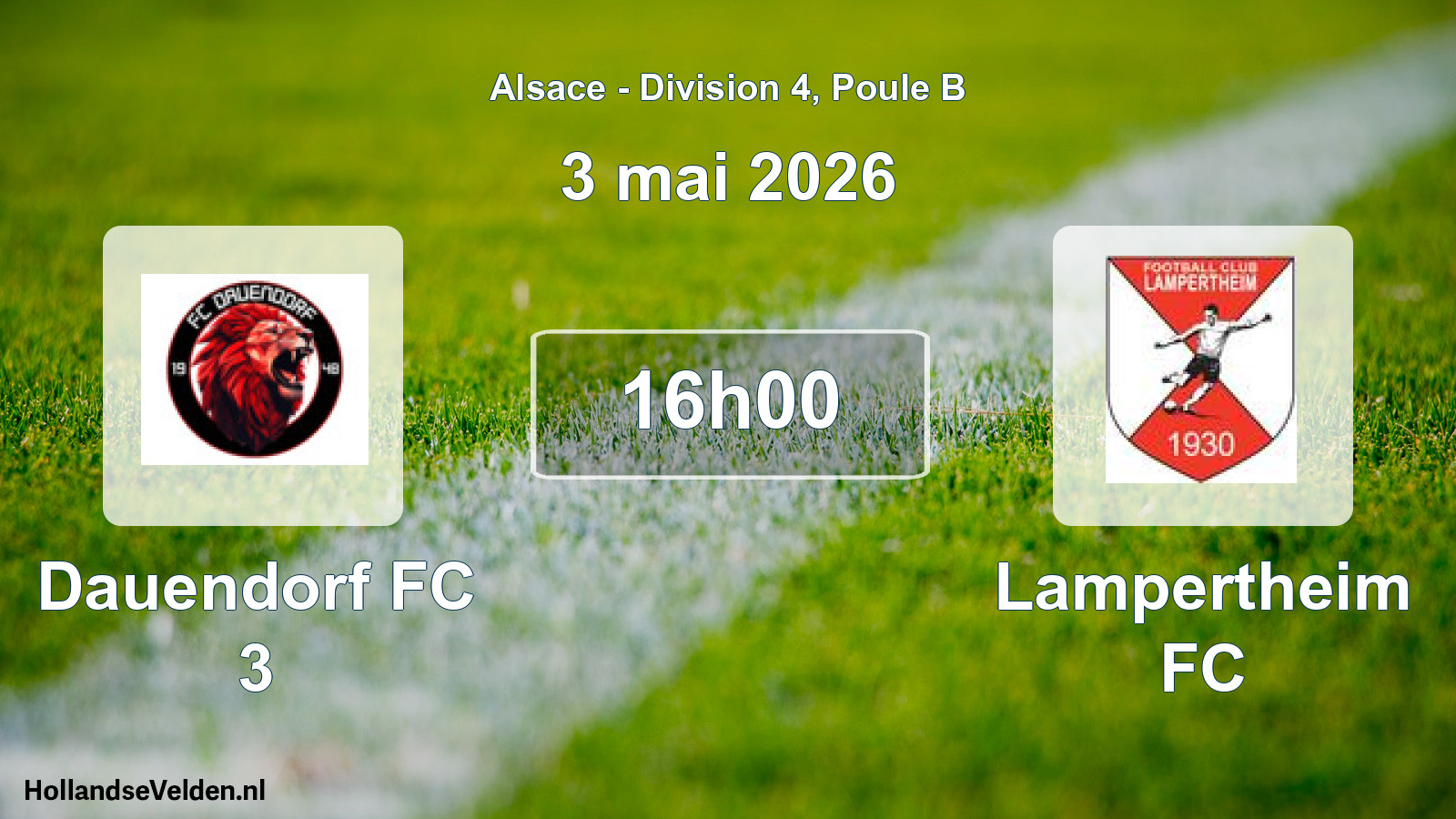 Geplande wedstrijd: Dauendorf FC 3 - Lampertheim FC (3 mei 2026)