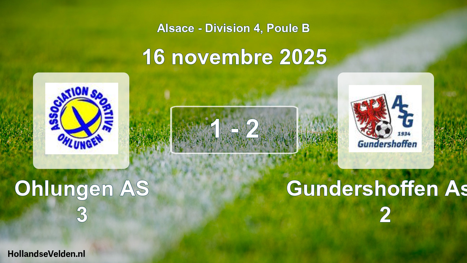 Match joué: Ohlungen AS 3 - Gundershoffen Asp 2 1 - 2 (16 novembre 2025)