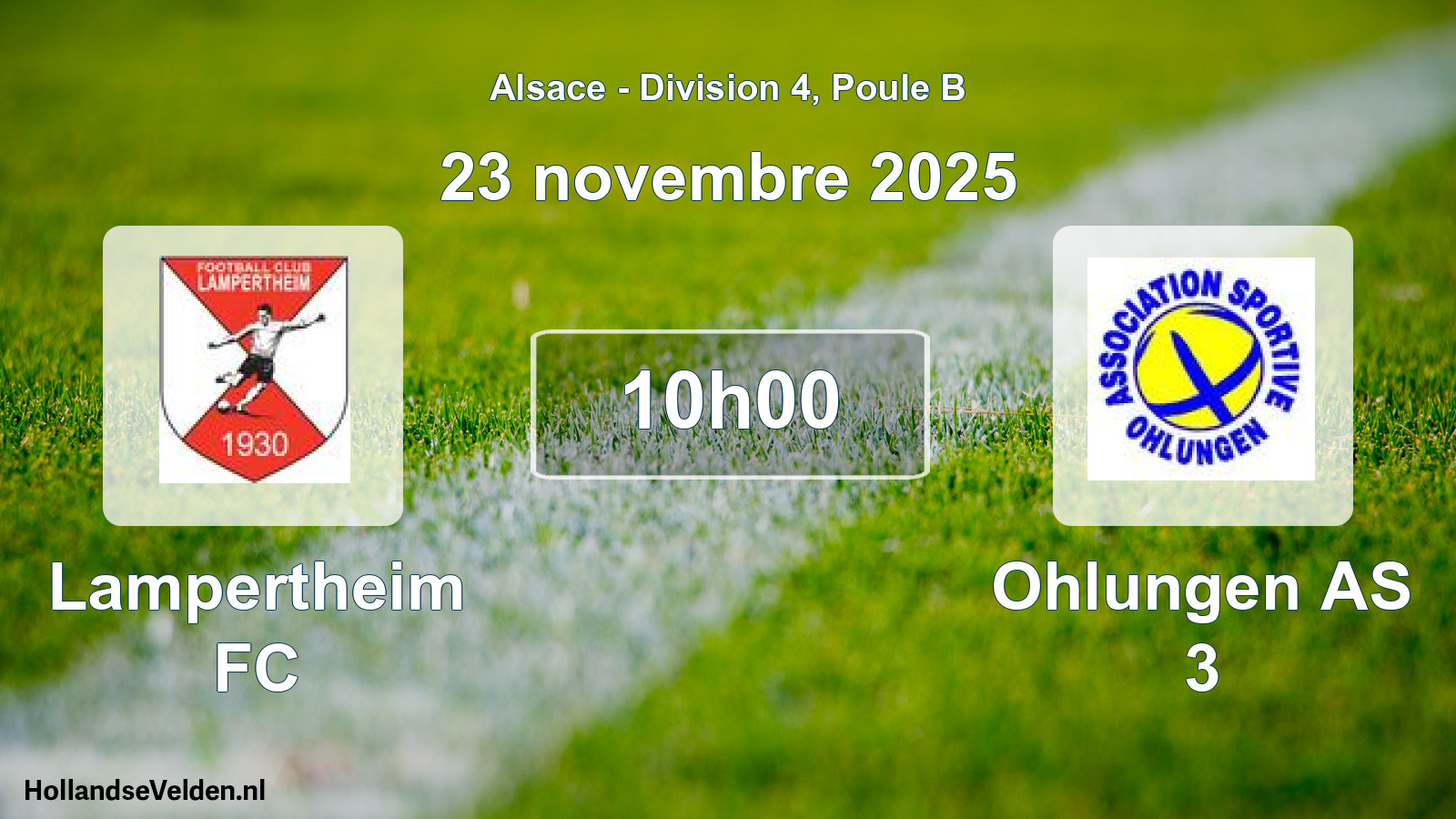 Match programmé: Lampertheim FC - Ohlungen AS 3 (23 novembre 2025)