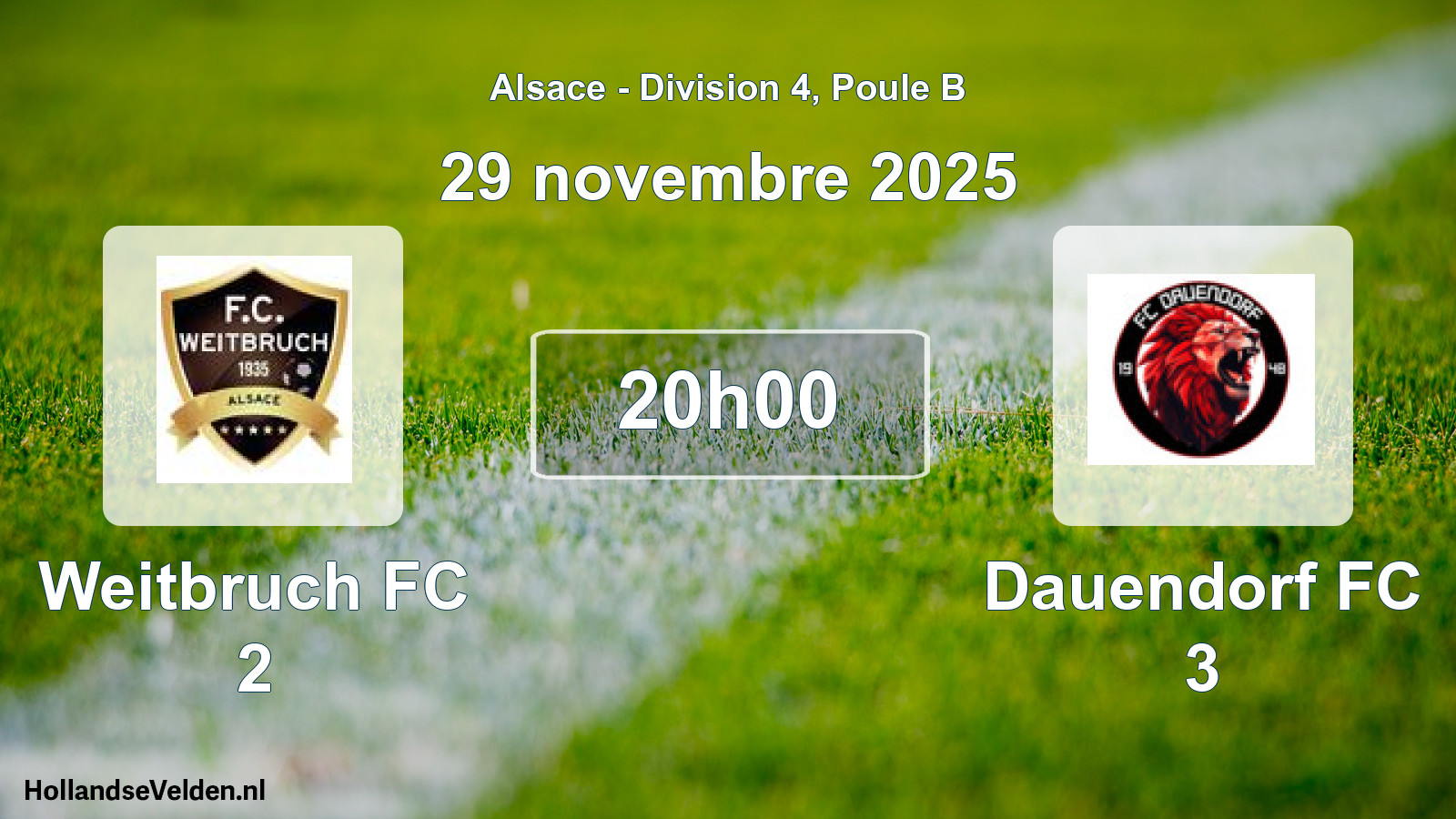 Scheduled Match: Weitbruch FC 2 - Dauendorf FC 3 (29 November 2025)
