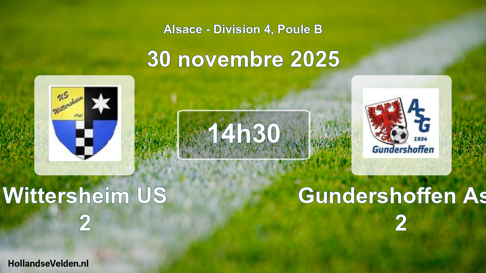 Geplande wedstrijd: Wittersheim US 2 - Gundershoffen Asp 2 (30 november 2025)