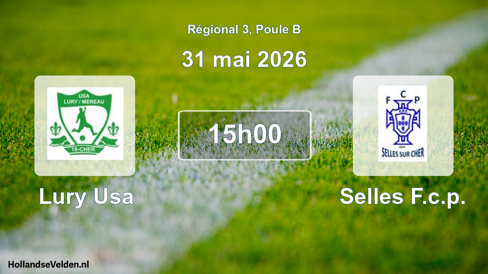 Scheduled Match: Lury Usa - Selles F.c.p. (31 May 2026)