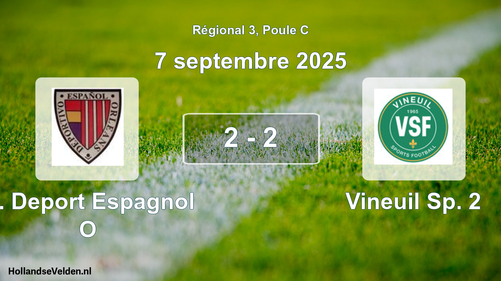 Gespeelde wedstrijd: C. Deport Espagnol O - Vineuil Sp. 2 2 - 2 (7 septembre 2025)