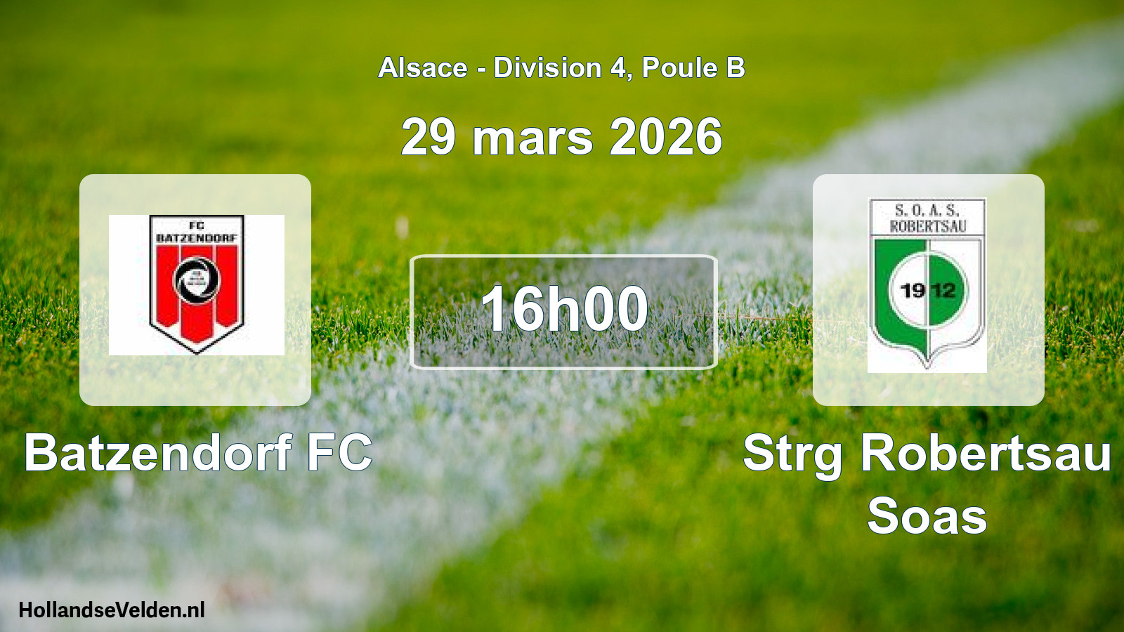 Scheduled Match: Batzendorf FC - Strg Robertsau Soas (29 March 2026)