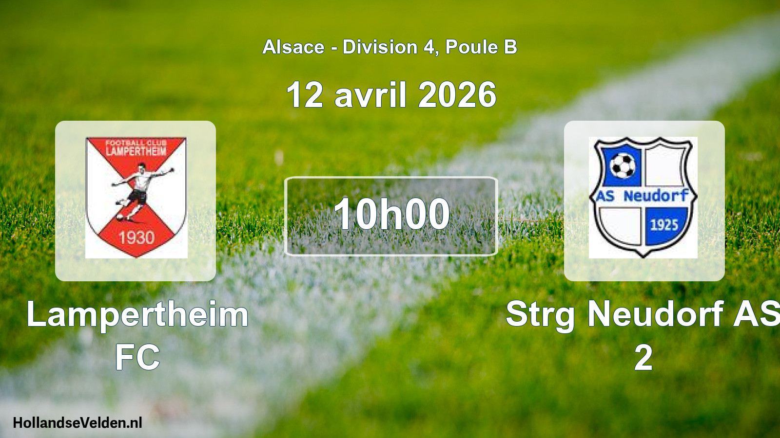 Match programmé: Lampertheim FC - Strg Neudorf AS 2 (12 avril 2026)