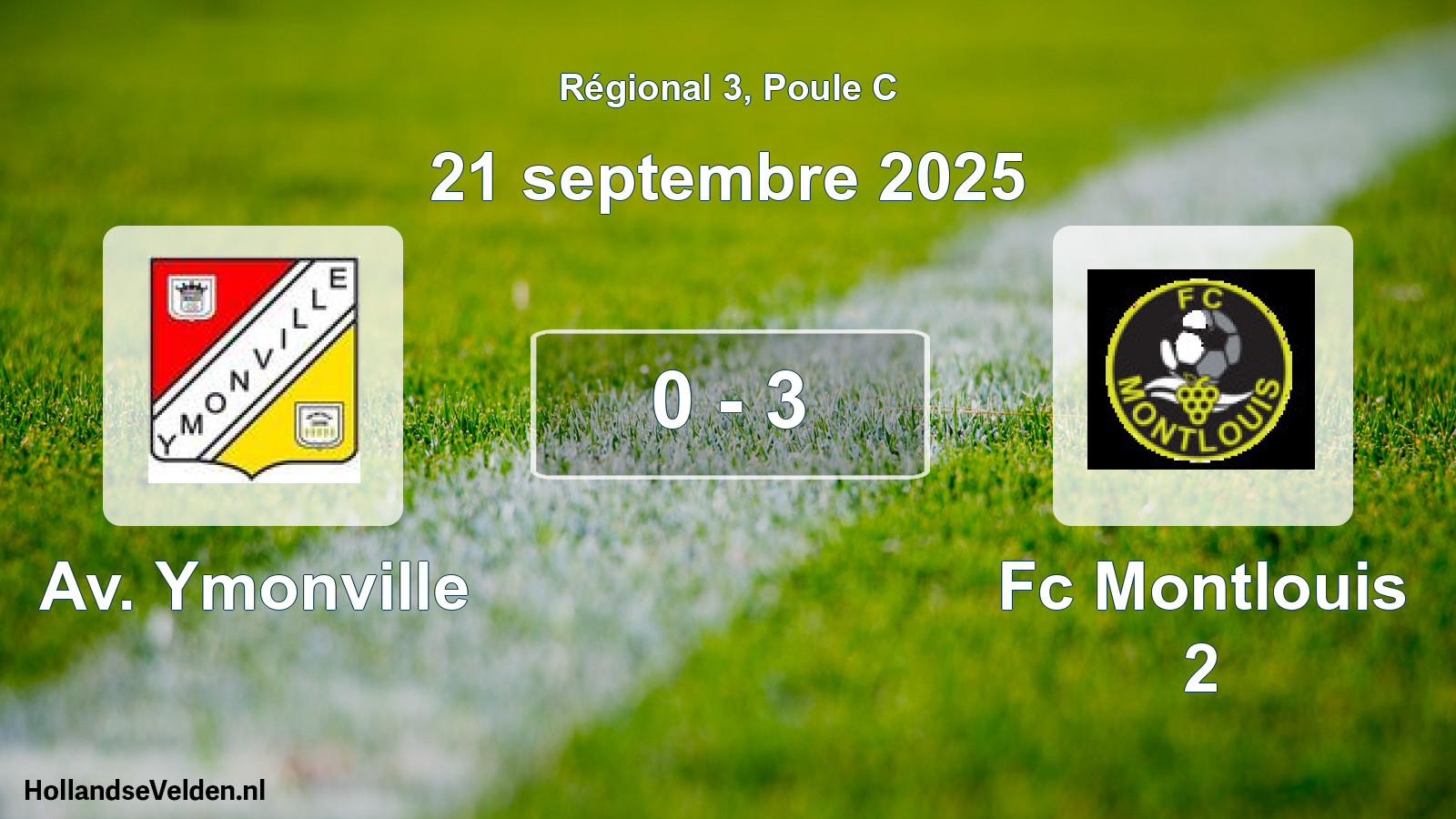 Total number of matches played: Av. Ymonville - Fc Montlouis 2 0 - 3 (21 September 2025)