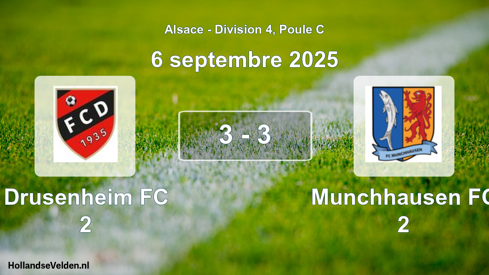 Total number of matches played: Drusenheim FC 2 - Munchhausen FC 2 3 - 3 (6 September 2025)