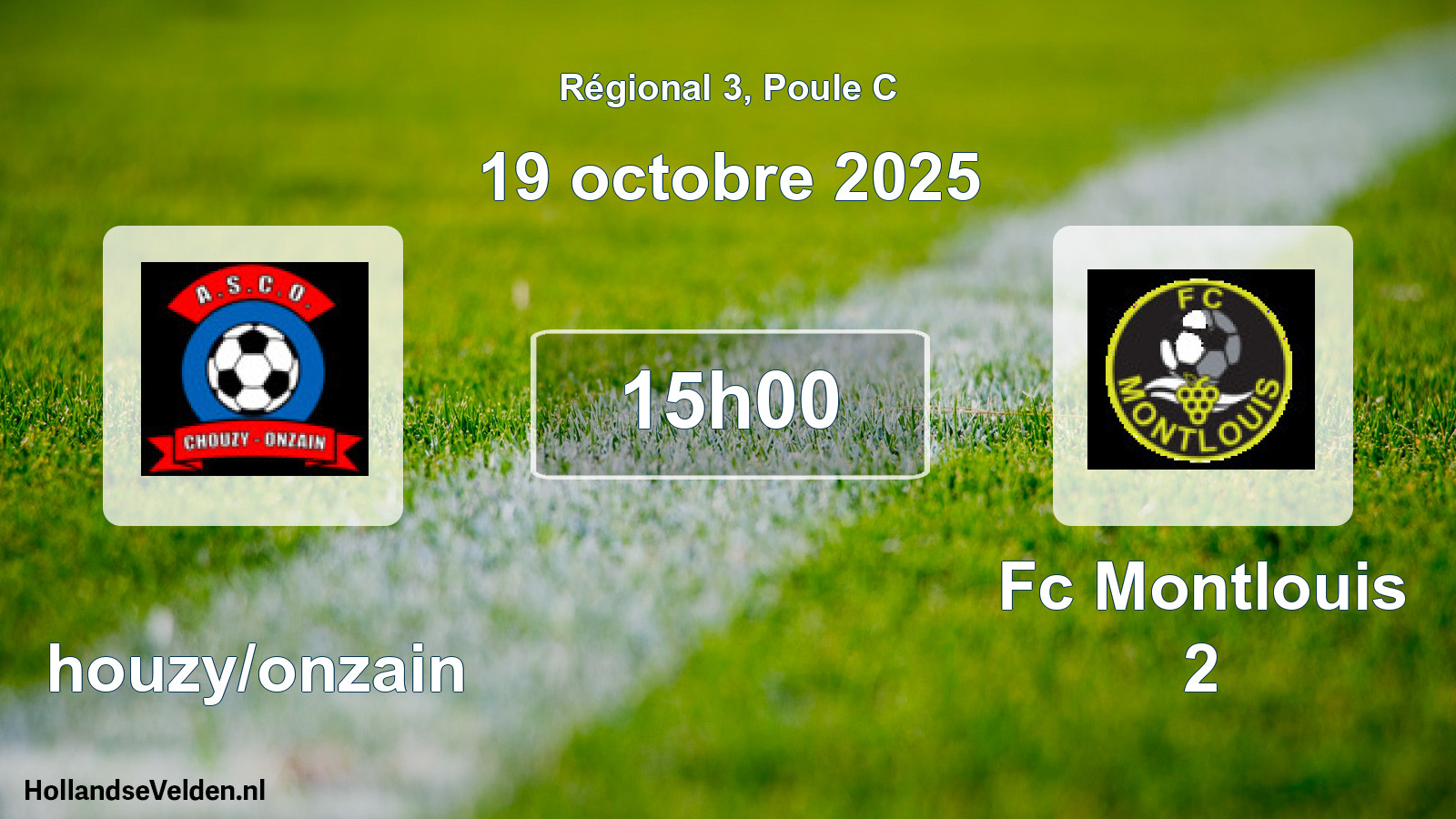 Geplande wedstrijd: Chouzy/onzain - Fc Montlouis 2 (19 octobre 2025)