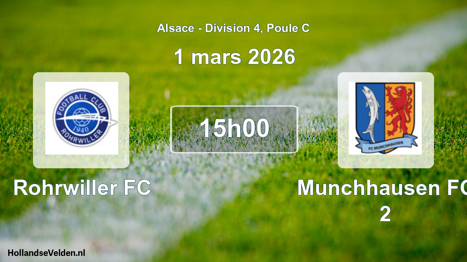 Scheduled Match: Rohrwiller FC - Munchhausen FC 2 (1 March 2026)