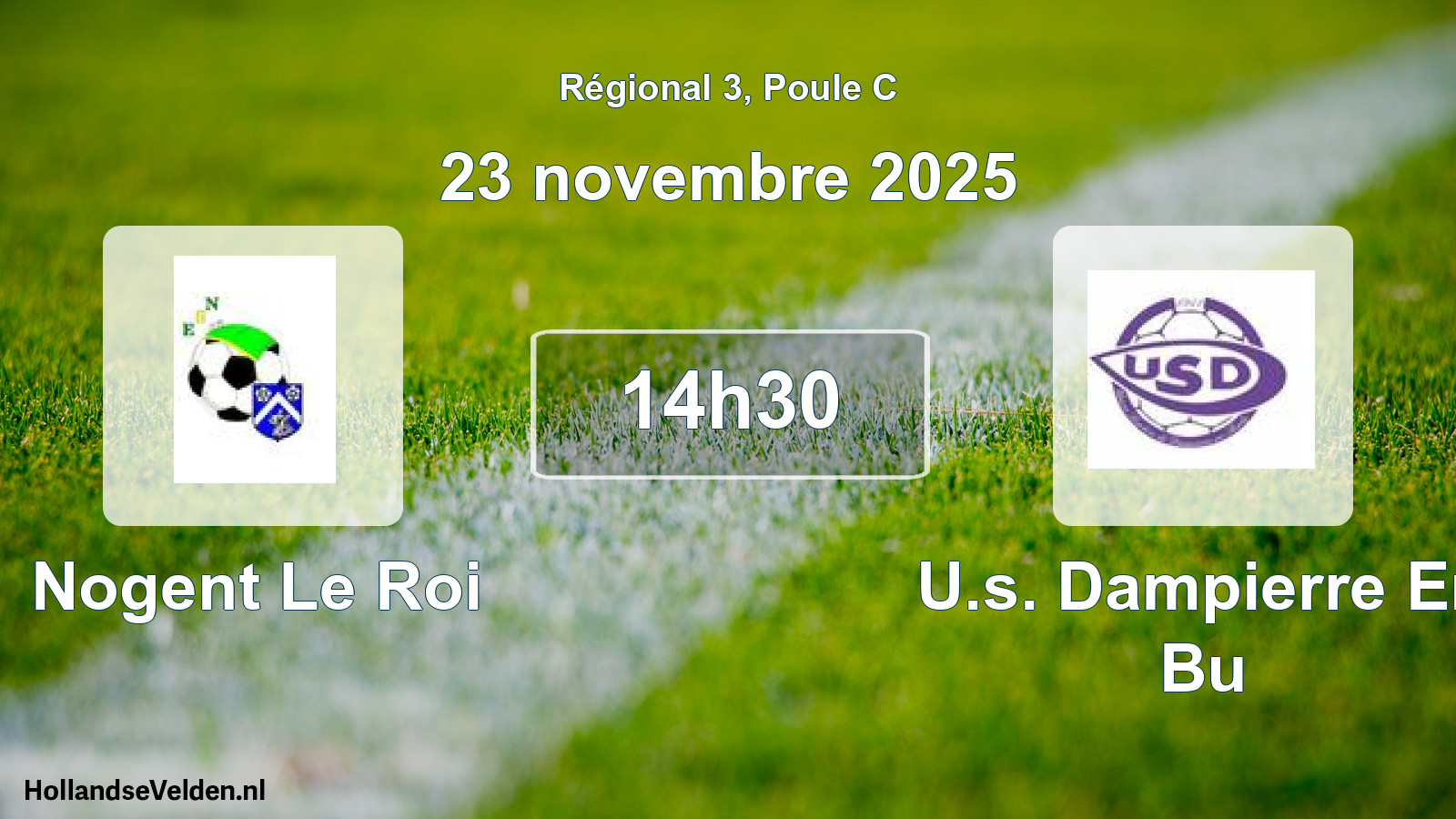 Scheduled Match: Nogent Le Roi - U.s. Dampierre En Bu (23 November 2025)