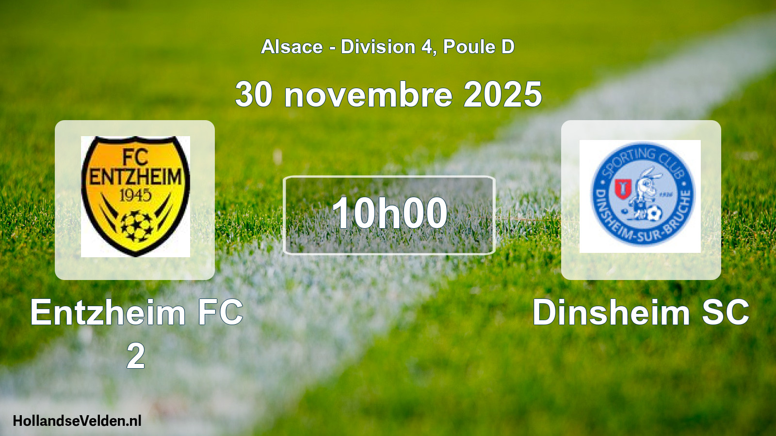 Scheduled Match: Entzheim FC 2 - Dinsheim SC (30 November 2025)