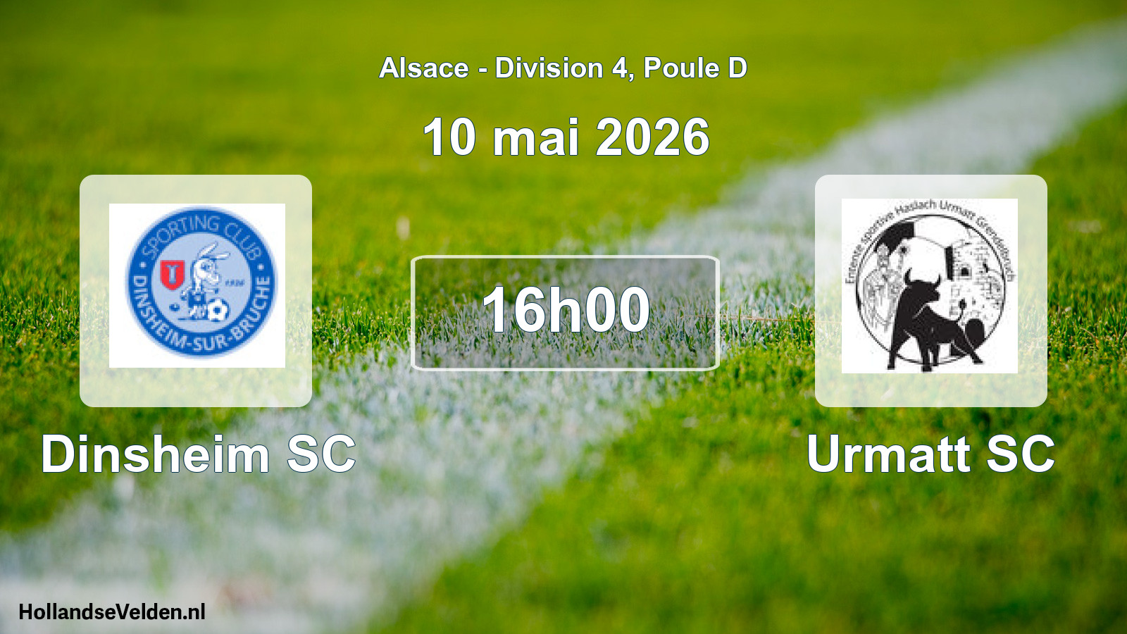 Scheduled Match: Dinsheim SC - Urmatt SC (10 May 2026)