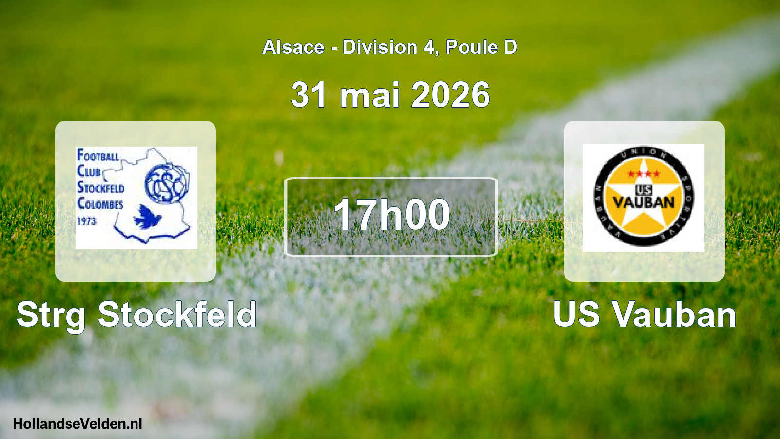 Match programmé: Strg Stockfeld - US Vauban (31 mai 2026)