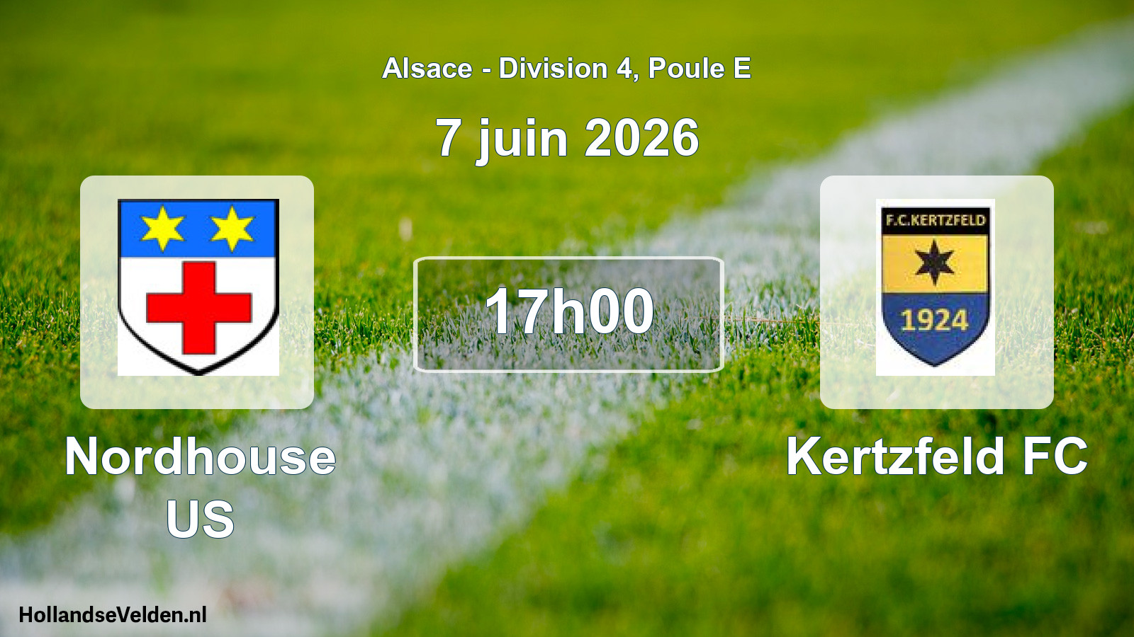 Match programmé: Nordhouse US - Kertzfeld FC (7 juin 2026)