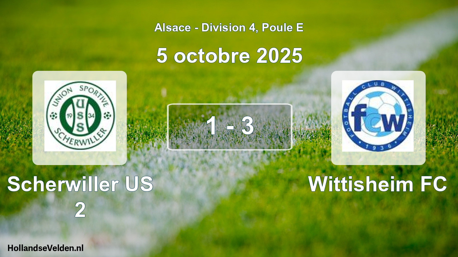 Total number of matches played: Scherwiller US 2 - Wittisheim FC 1 - 3 (5 October 2025)