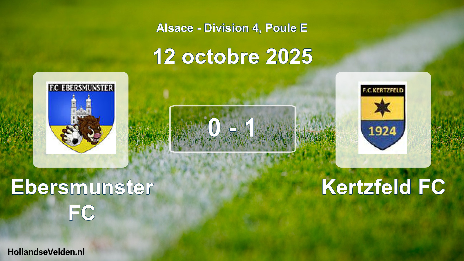Gespeelde wedstrijd: Ebersmunster FC - Kertzfeld FC 0 - 1 (12 oktober 2025)
