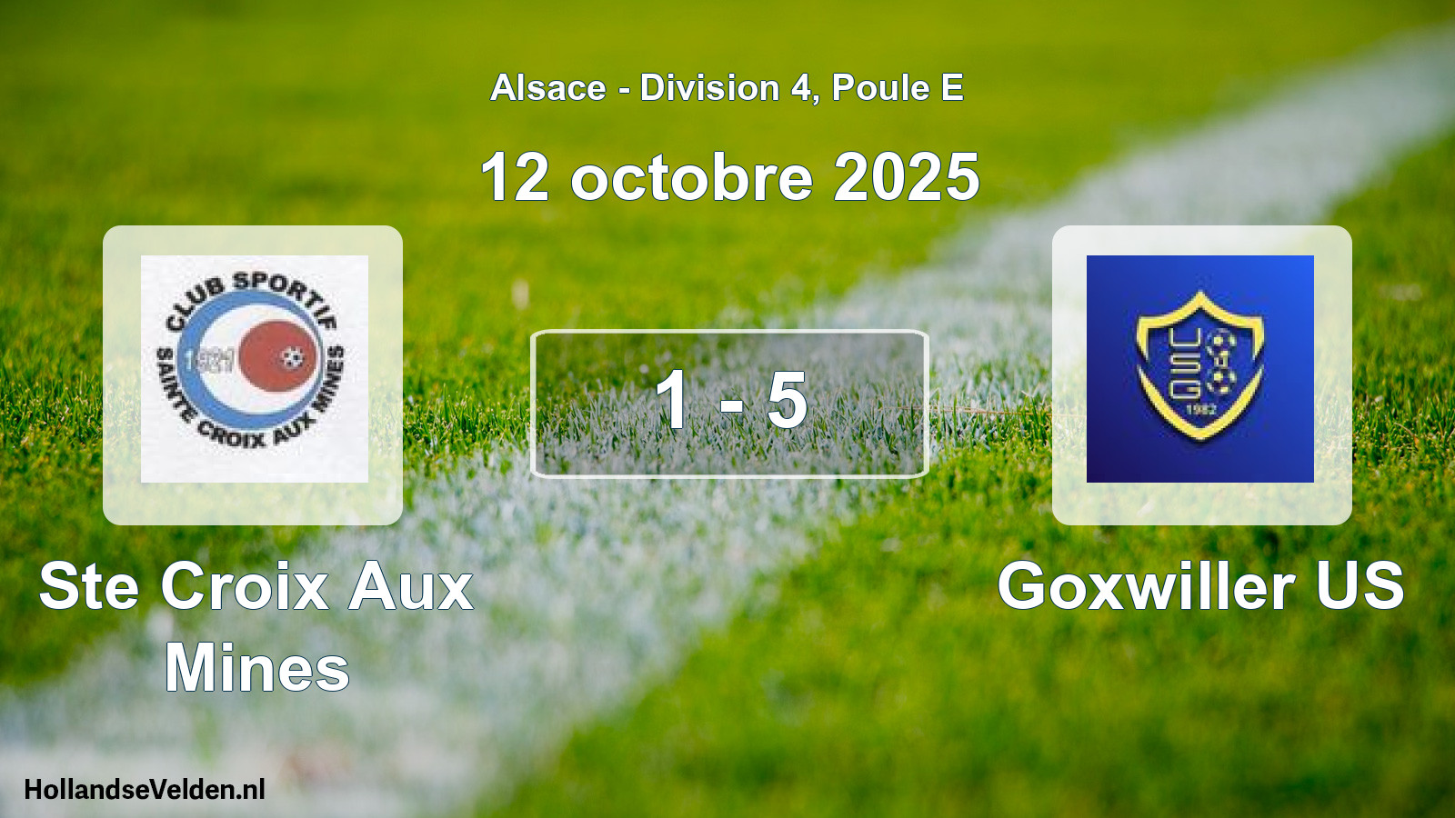 Total number of matches played: Ste Croix Aux Mines - Goxwiller US 1 - 5 (12 October 2025)