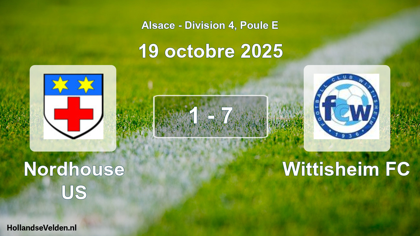 Total number of matches played: Nordhouse US - Wittisheim FC 1 - 7 (19 October 2025)