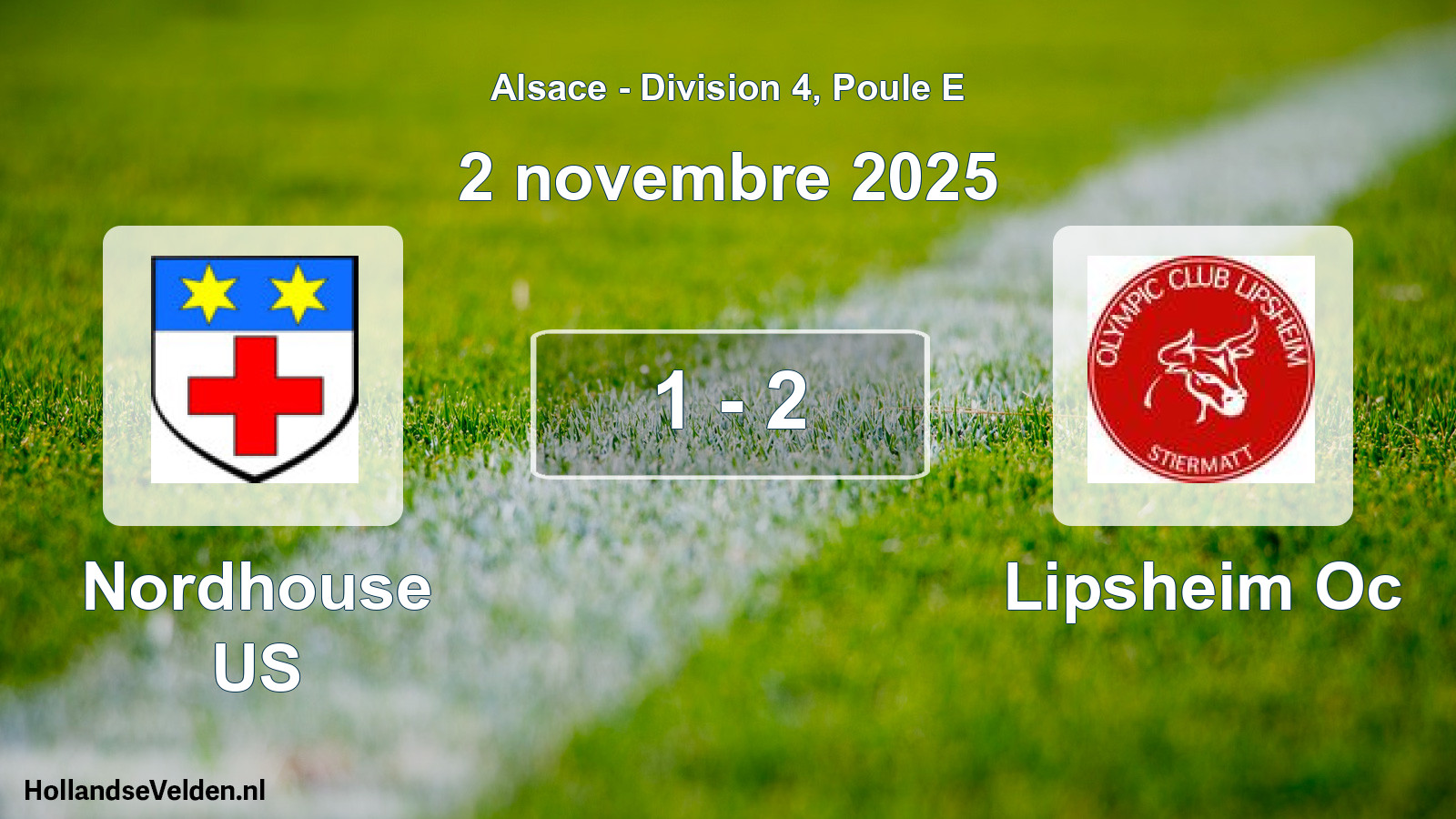 Match joué: Nordhouse US - Lipsheim Oc 1 - 2 (2 novembre 2025)