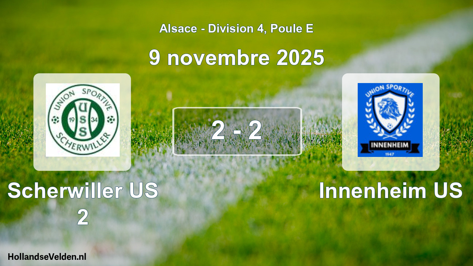 Gespeelde wedstrijd: Scherwiller US 2 - Innenheim US 2 - 2 (9 november 2025)