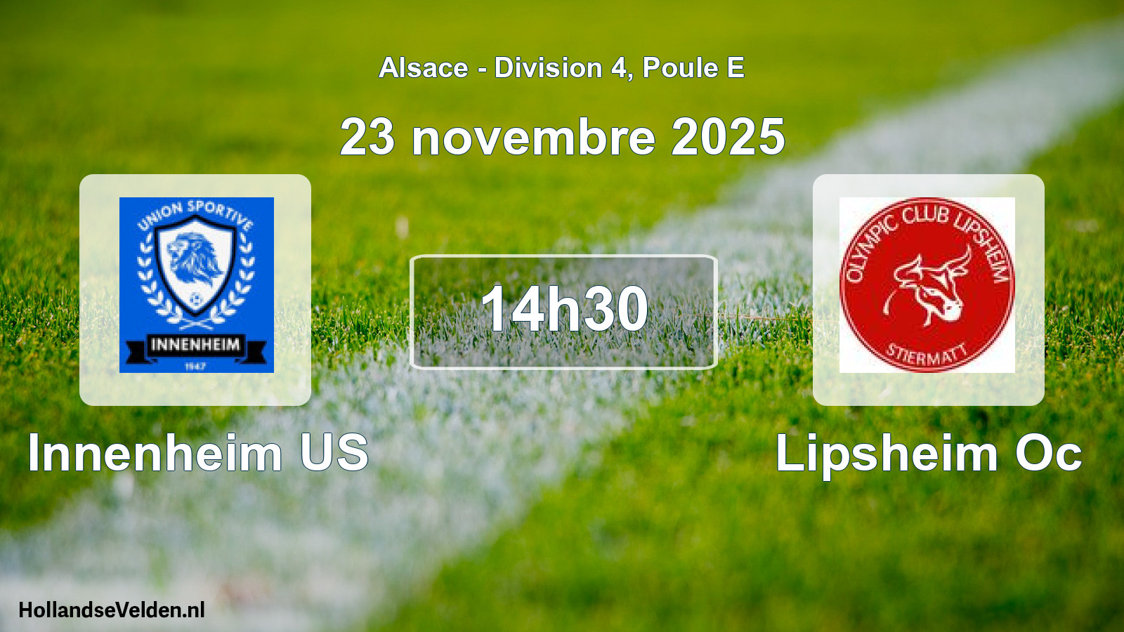 Geplande wedstrijd: Innenheim US - Lipsheim Oc (23 november 2025)
