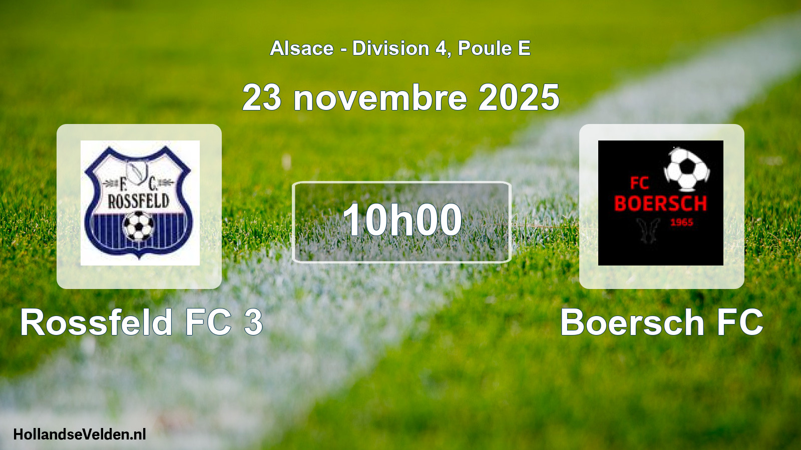 Scheduled Match: Rossfeld FC 3 - Boersch FC (23 November 2025)