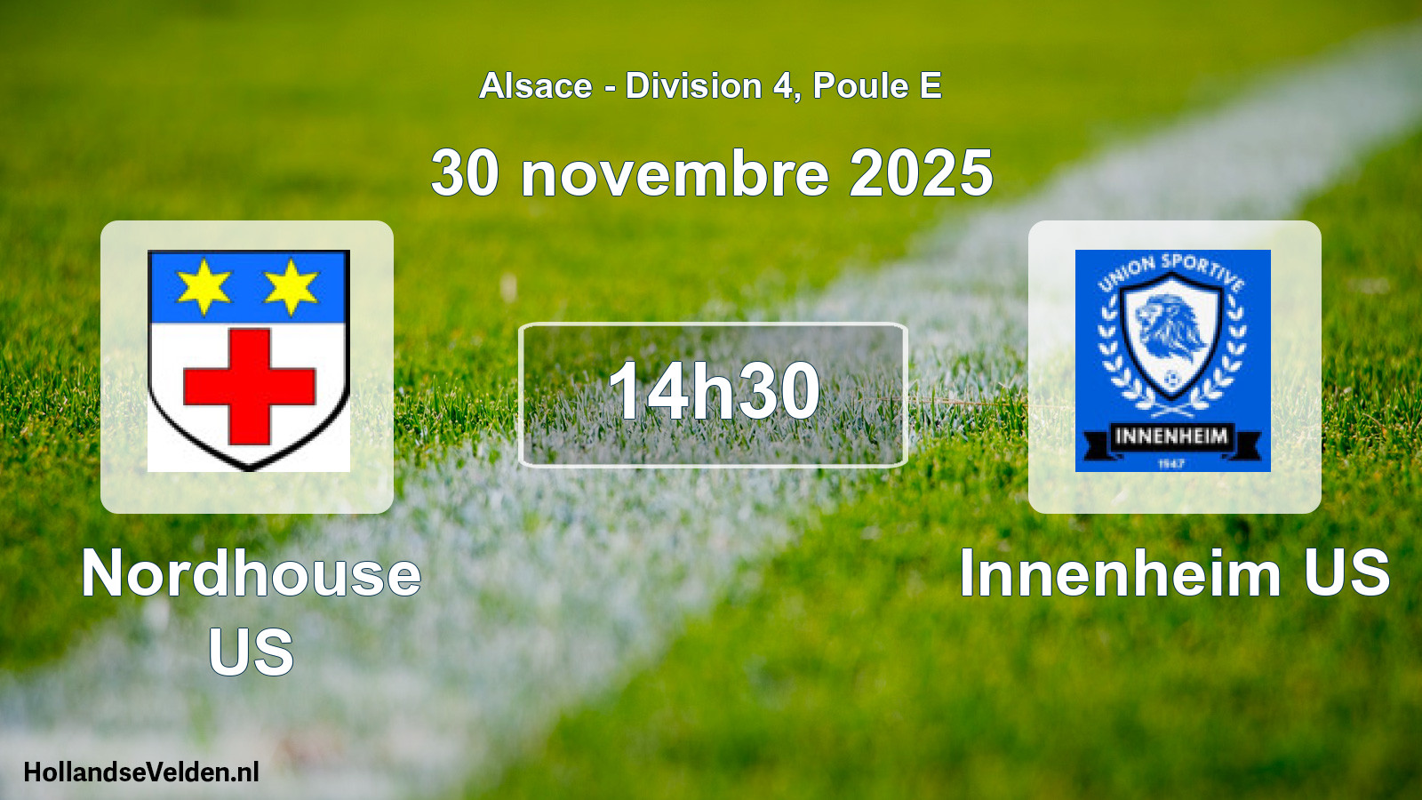 Match programmé: Nordhouse US - Innenheim US (30 novembre 2025)