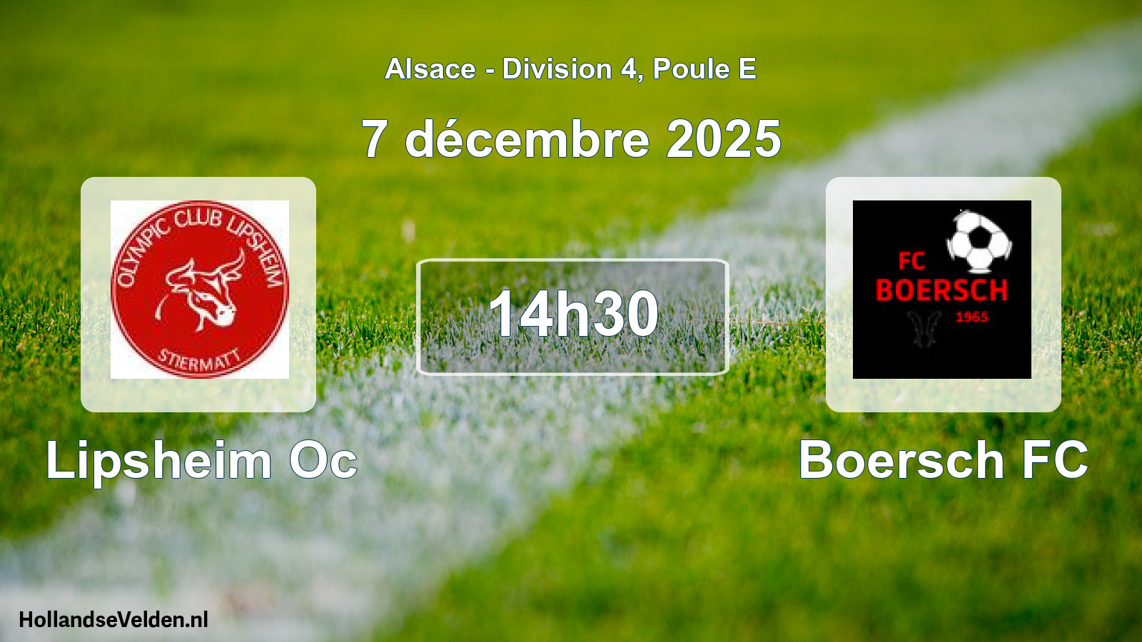 Geplande wedstrijd: Lipsheim Oc - Boersch FC (7 december 2025)