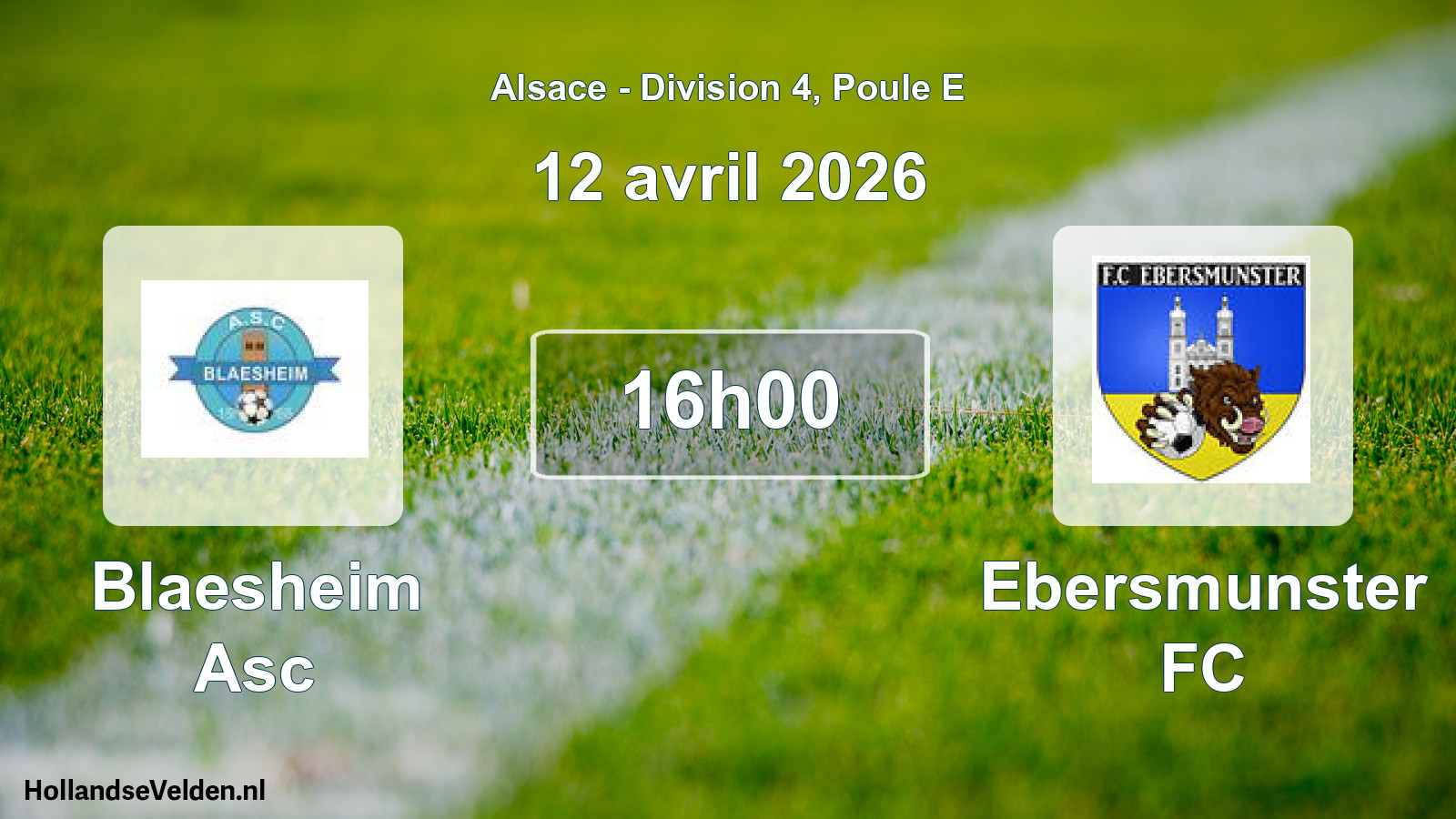 Scheduled Match: Blaesheim Asc - Ebersmunster FC (12 April 2026)