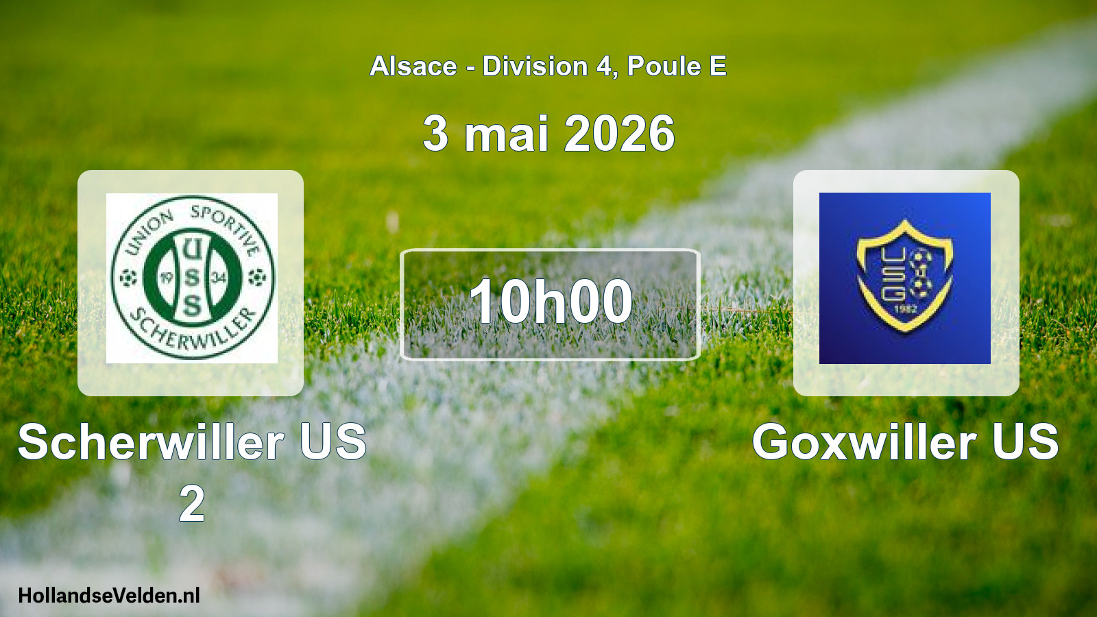 Scheduled Match: Scherwiller US 2 - Goxwiller US (3 May 2026)