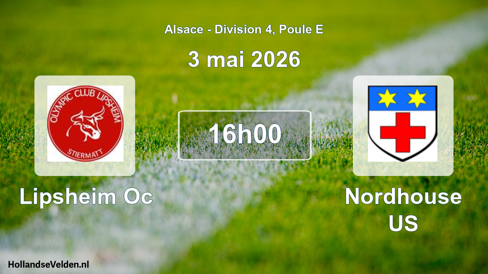 Geplande wedstrijd: Lipsheim Oc - Nordhouse US (3 mei 2026)