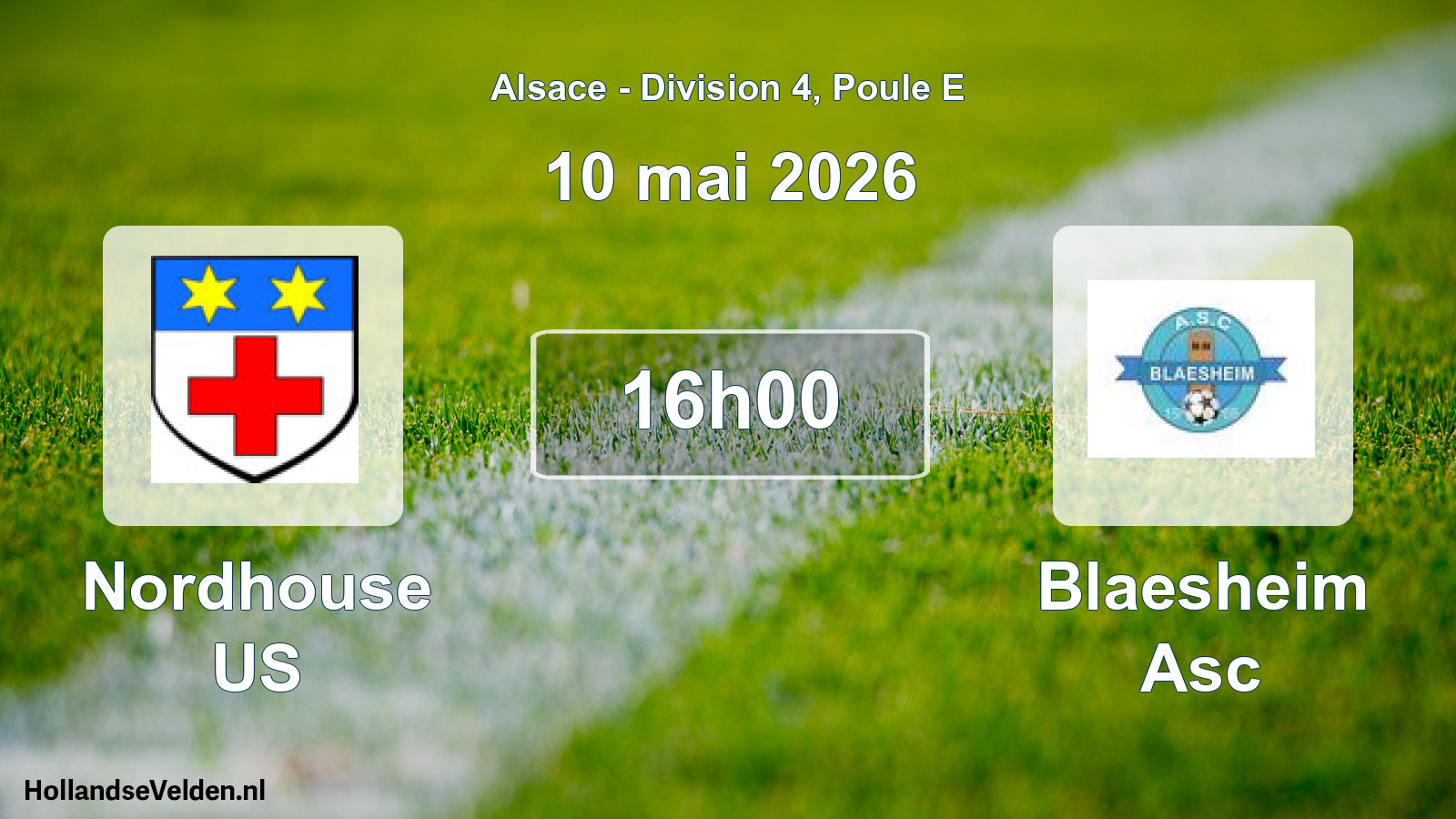 Geplande wedstrijd: Nordhouse US - Blaesheim Asc (10 mei 2026)