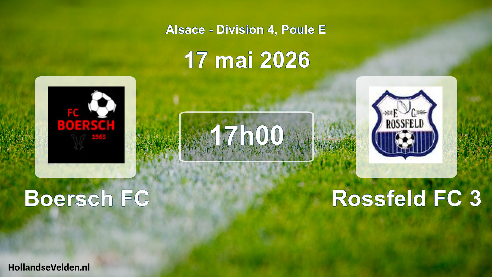 Geplande wedstrijd: Boersch FC - Rossfeld FC 3 (17 mei 2026)