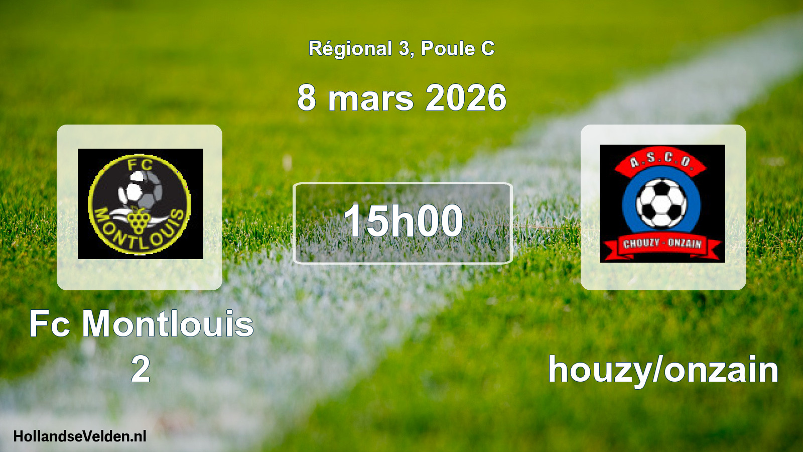Geplande wedstrijd: Fc Montlouis 2 - Chouzy/onzain (8 maart 2026)