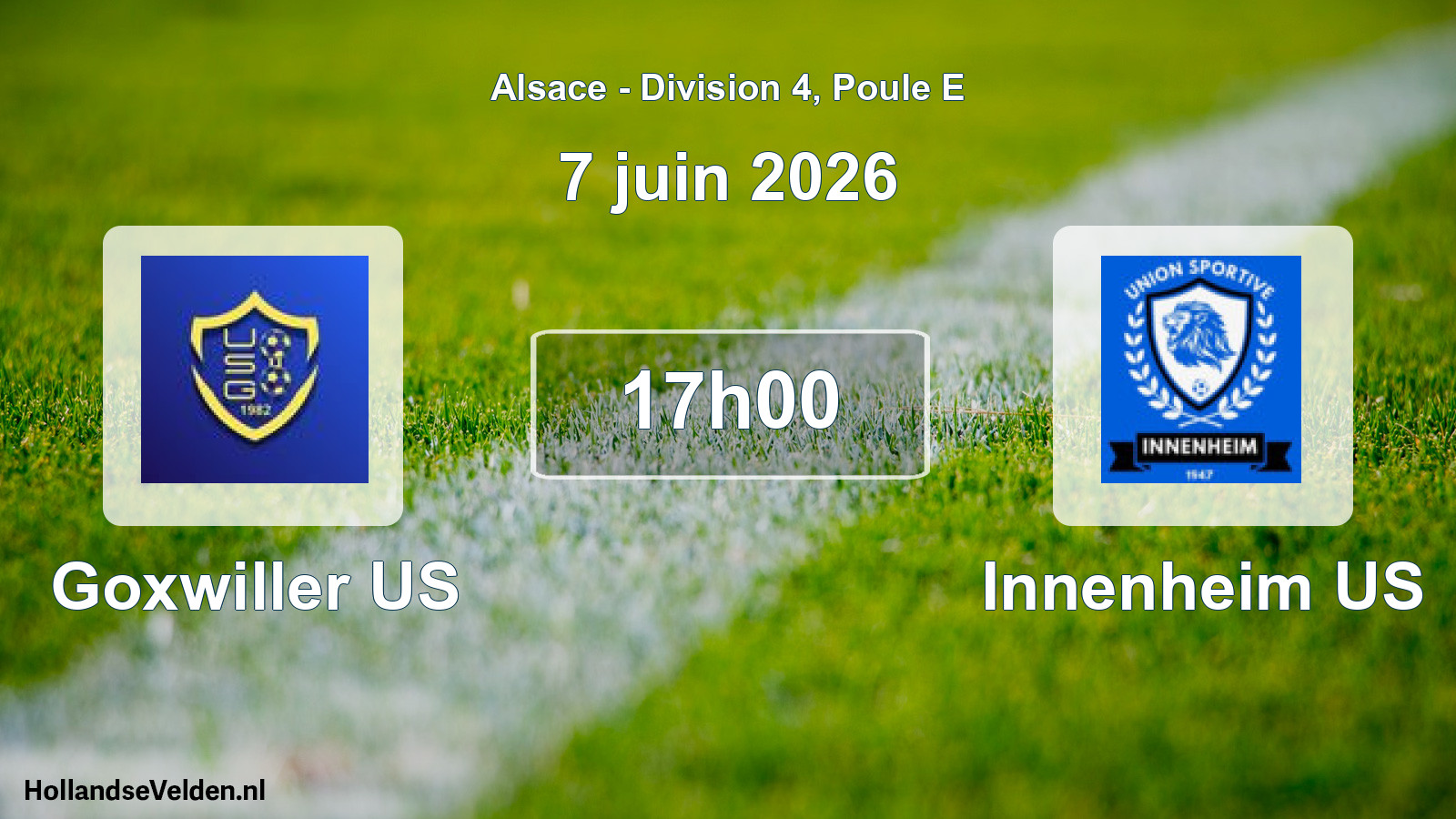 Scheduled Match: Goxwiller US - Innenheim US (7 June 2026)