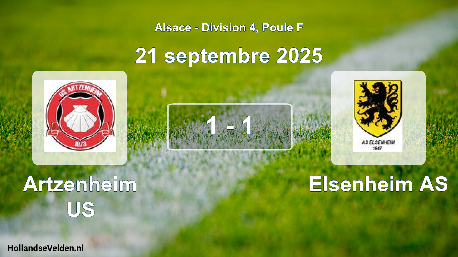 Gespeelde wedstrijd: Artzenheim US - Elsenheim AS 1 - 1 (21 september 2025)