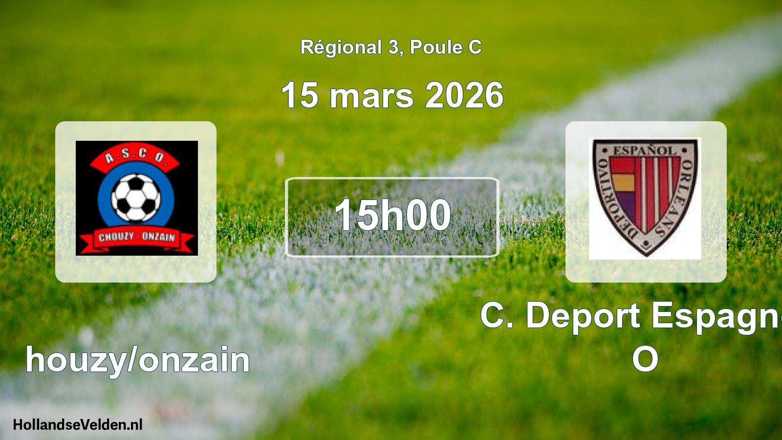 Geplande wedstrijd: Chouzy/onzain - C. Deport Espagnol O (15 maart 2026)