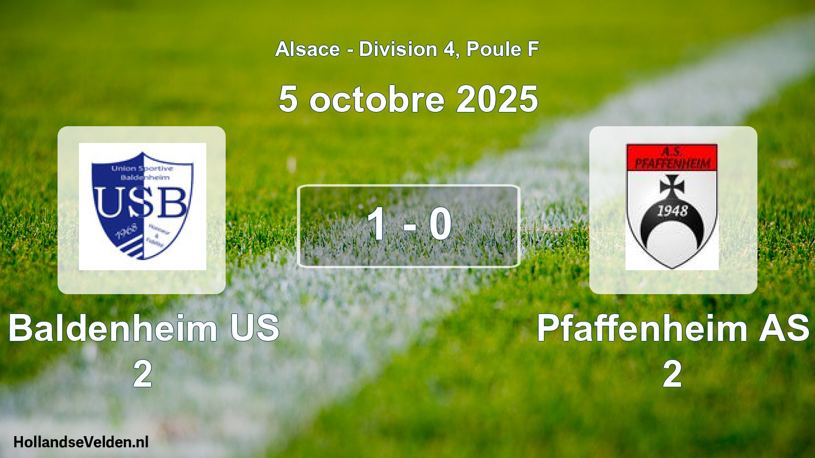 Match joué: Baldenheim US 2 - Pfaffenheim AS 2 1 - 0 (5 octobre 2025)