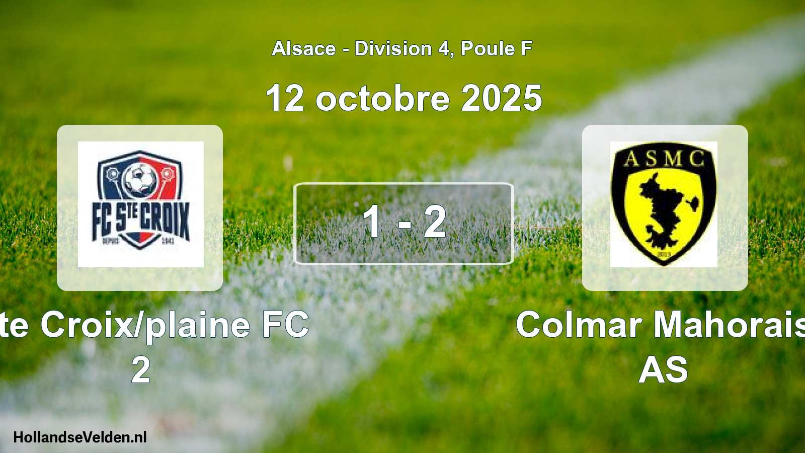 Total number of matches played: Ste Croix/plaine FC 2 - Colmar Mahorais AS 1 - 2 (12 October 2025)