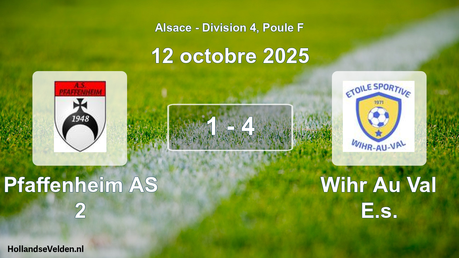 Total number of matches played: Pfaffenheim AS 2 - Wihr Au Val E.s. 1 - 4 (12 October 2025)