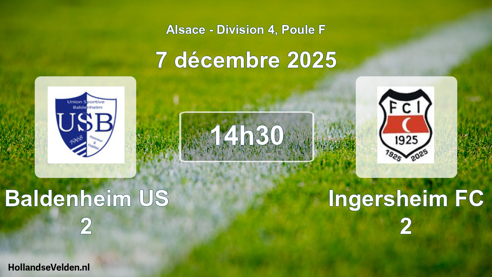 Geplande wedstrijd: Baldenheim US 2 - Ingersheim FC 2 (7 december 2025)