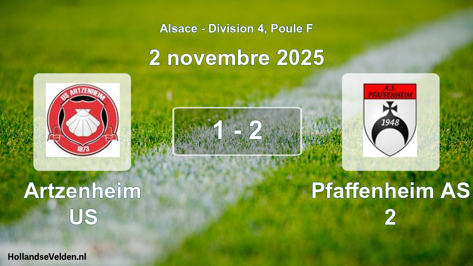 Match joué: Artzenheim US - Pfaffenheim AS 2 1 - 2 (2 novembre 2025)