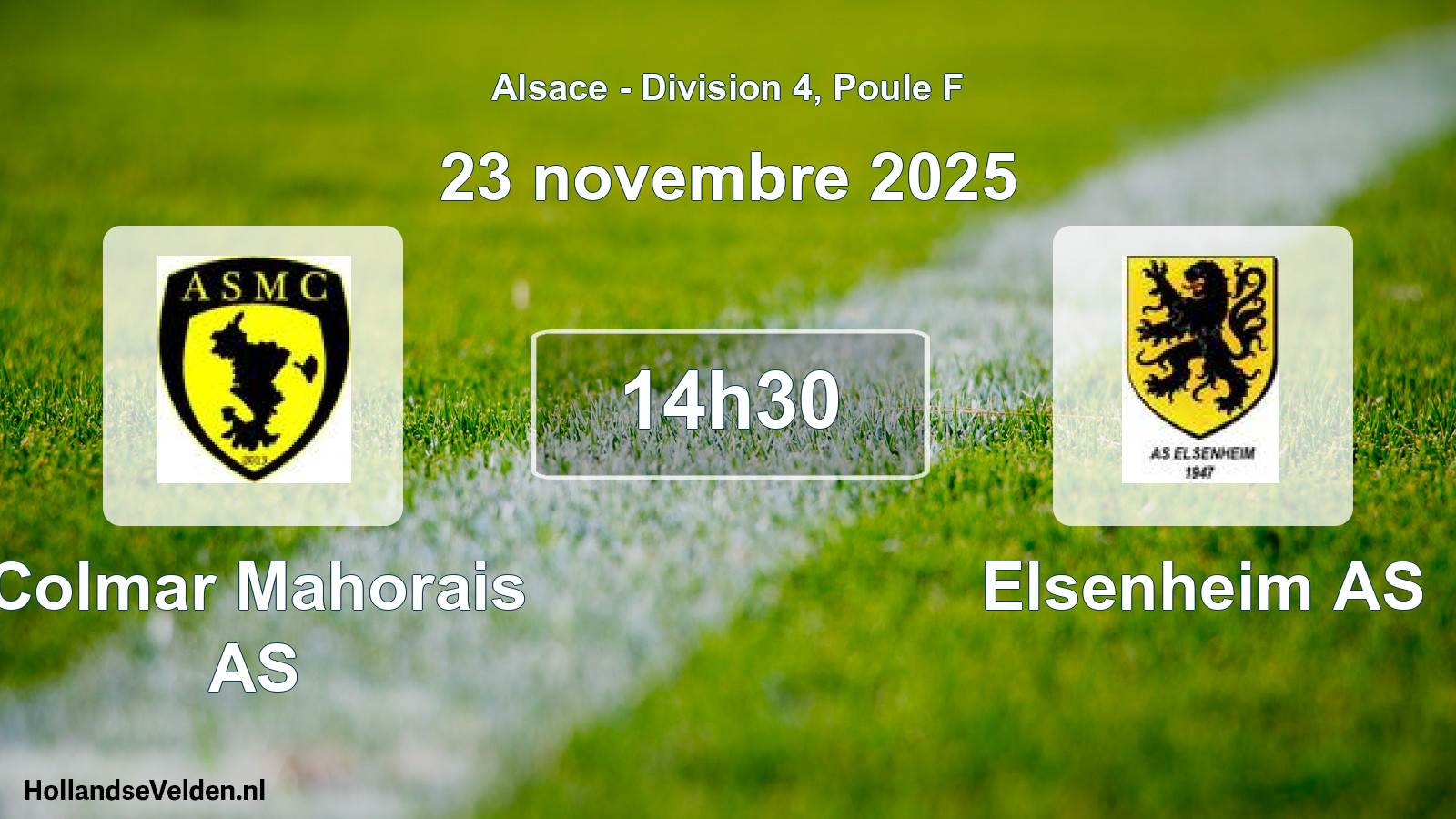 Match programmé: Colmar Mahorais AS - Elsenheim AS (23 novembre 2025)
