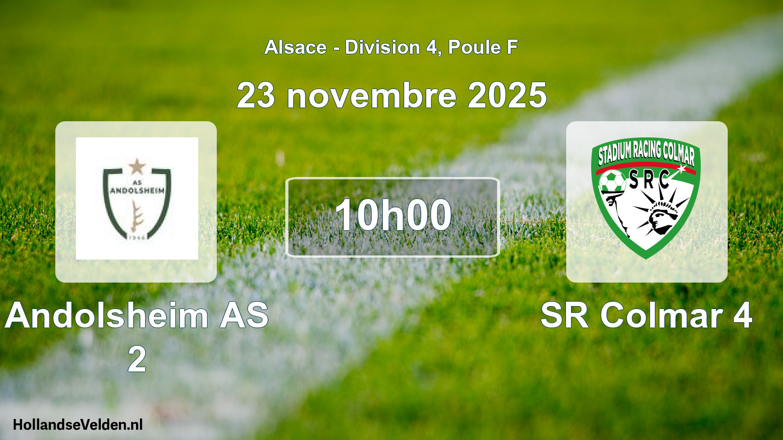 Scheduled Match: Andolsheim AS 2 - SR Colmar 4 (23 November 2025)