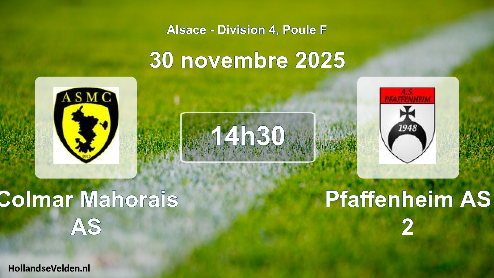 Match programmé: Colmar Mahorais AS - Pfaffenheim AS 2 (30 novembre 2025)