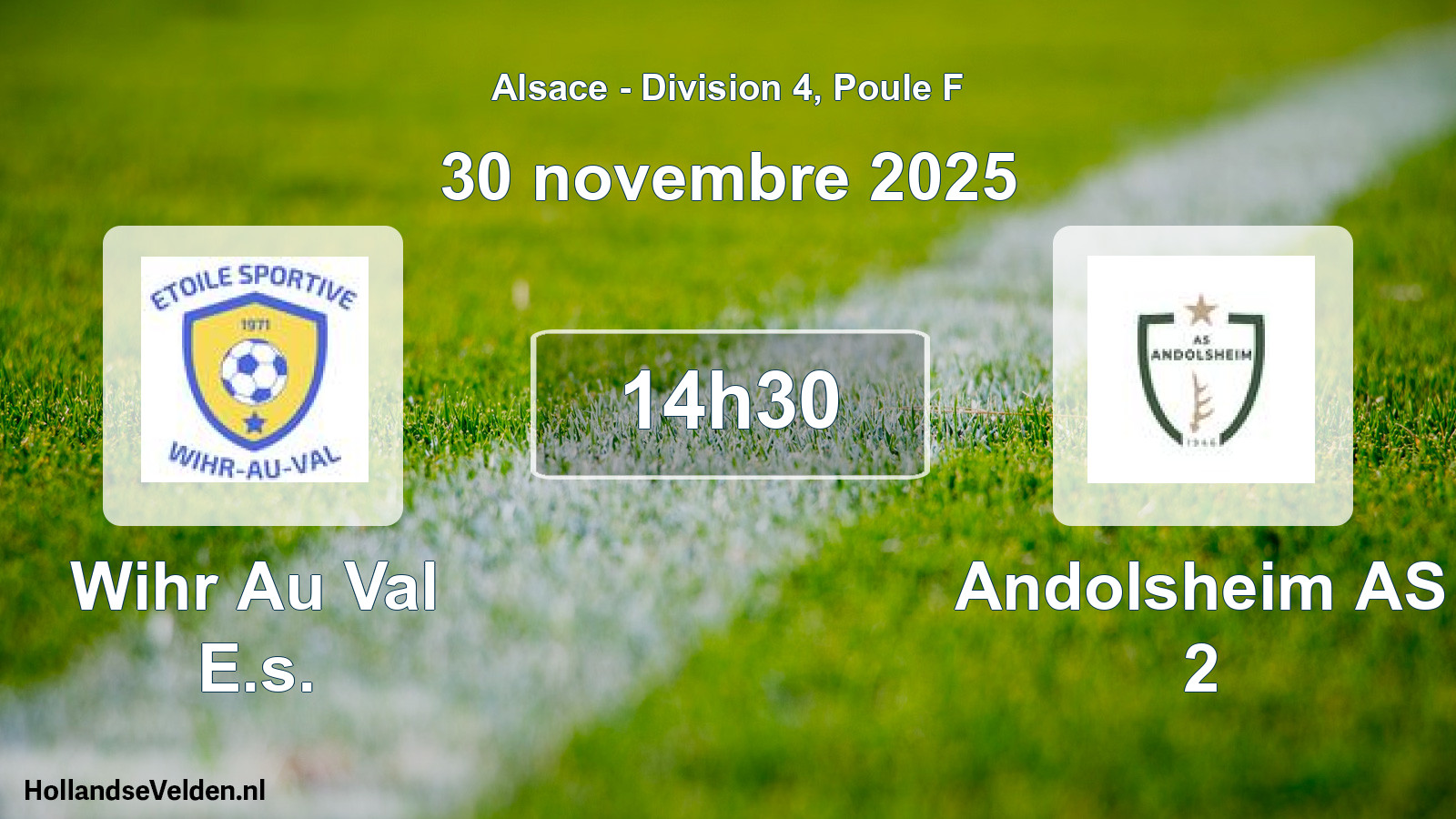Scheduled Match: Wihr Au Val E.s. - Andolsheim AS 2 (30 November 2025)