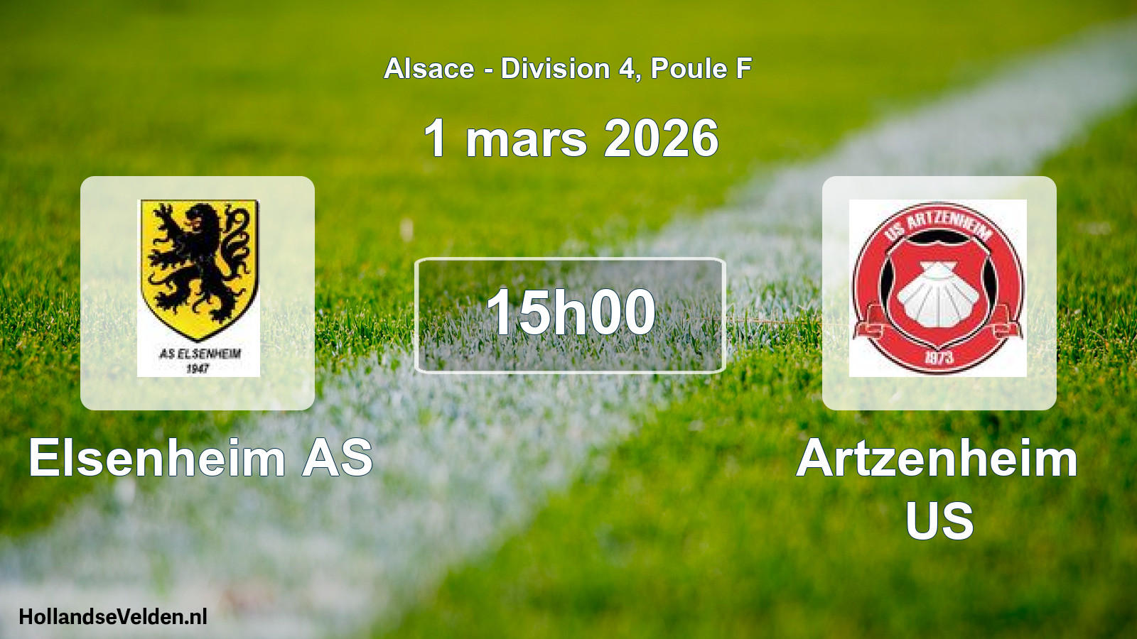 Match programmé: Elsenheim AS - Artzenheim US (1 mars 2026)